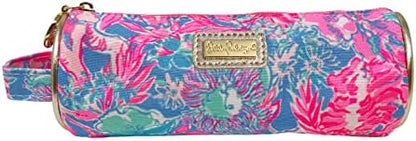 Lilly Pulitzer Pink Pencil Pouch Holder, Cute Travel Bag/Case with