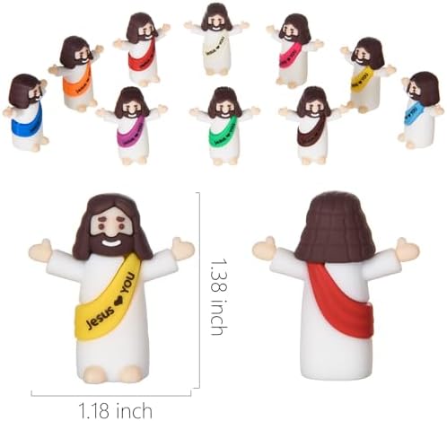 30 Pcs Mini Jesus Figures Tiny Jesus Loves You Figurine Little