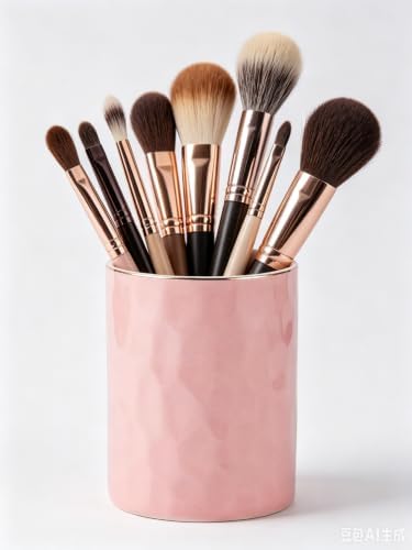 Ceramic Pen Holder Stand Cup Pencil Holder Organizer Makeup Brush