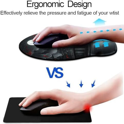 Ergo Comfort Gel Wrist Rest Mouse Pad-Ergonomic Office Mousepad with
