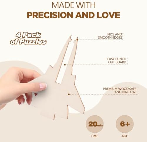 ELX 3D Wooden Puzzles for Kids, Vehicles & Machinery Assembly Model
