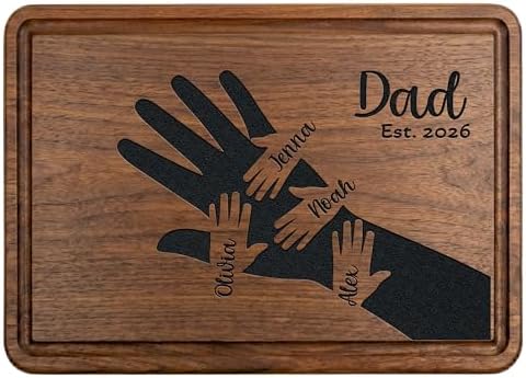 Personalized Dad Cutting Board Gift for Fathers Day, Grandpa, Custom
