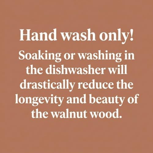 Salt & York 13-Inch Walnut Wood Salad Tongs, Handcrafted Wooden