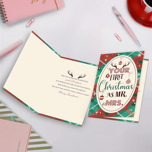 SuperShunhu Heartfelt First Christmas Card for Newlyweds, Xmas Gift