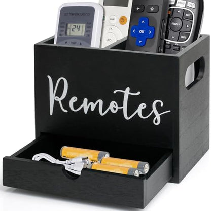 Remote Control Holder, Wooden TV Controller Holder, Desk Organizer