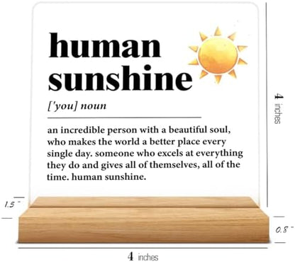 Human Sunshine Motivational Gift for Women Men, Employee Appreciation