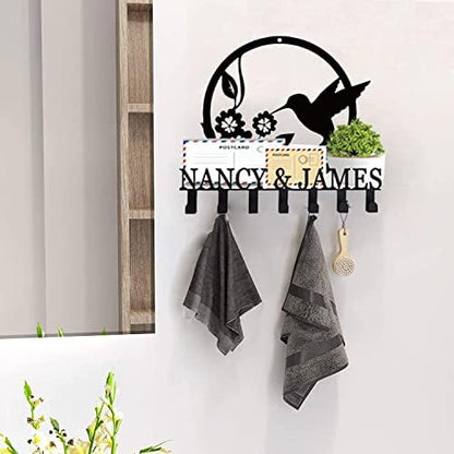 Mail and Key Holder for Wall, Hummingbird Holder Organizer with Hook