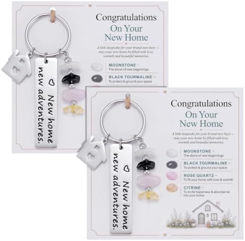 Ralukiia New Home Keychain, Housewarming Gifts, New Homeowner Gifts