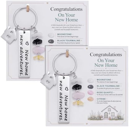 Ralukiia New Home Keychain, Housewarming Gifts, New Homeowner Gifts