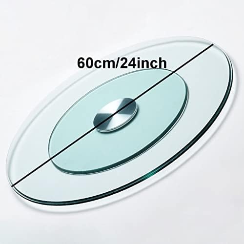 24 Inch Glass Lazy Susan, Round Dining Room Turntable