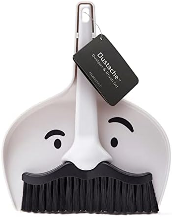 Peleg Design Dustache Small Dustpan and Brush Set, Mini Broom and