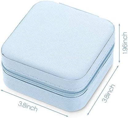 Hicarer 4 Pcs Travel Jewelry Boxes, PU Leather Portable Organizer