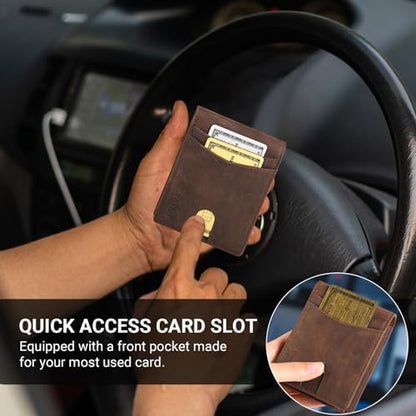 VATAN Wallet for Men Slim RFID Blocking Leather Credit Card Holder