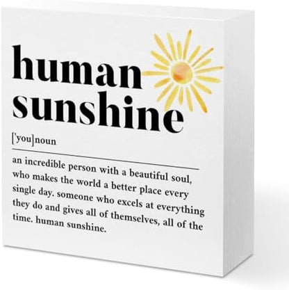 Sunshine Gifts for Women, Inspirational Gifts Human Sunshine Wood Box