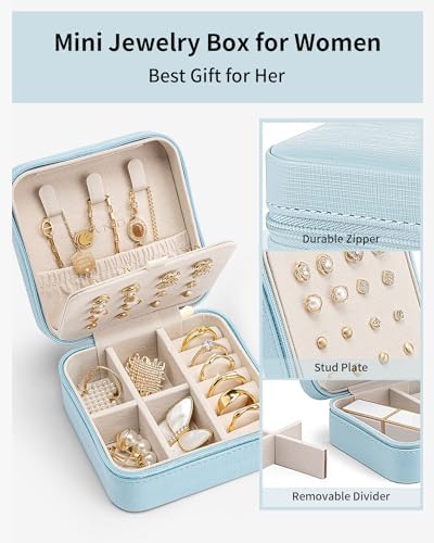VLANDO Travel Jewelry Case, Bridesmaid Gift for Women - Small Travel