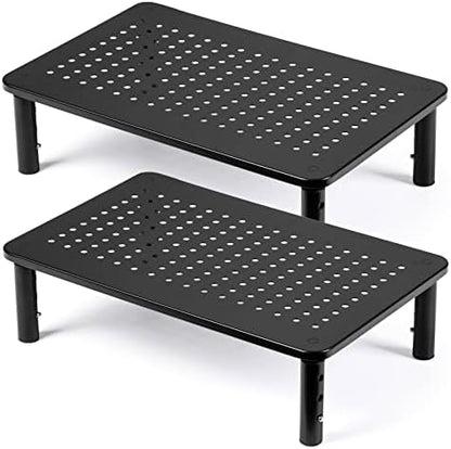 DOLALIKE 2 Pack Desktop Riser, 3 Height Adjustable Monitor stands for