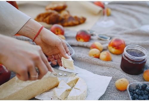 6-Piece Cheese Knife Set, Premium Stainless Steel, Storage Bag