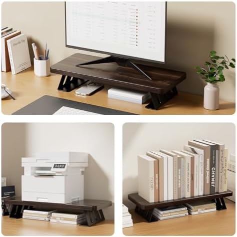 Monitor Stand – 24 Inch Wood Monitor Riser, Holds Up to 220 Lbs