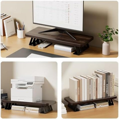 Monitor Stand – 24 Inch Wood Monitor Riser, Holds Up to 220 Lbs