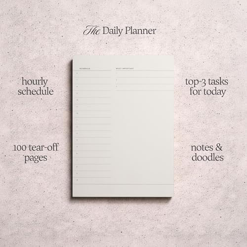 Daily To-Do List Notepad – Desk Pad for Work and Study, Gold