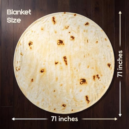 Utopia Bedding Burrito Tortilla Blanket, Funny Food Throw Blanket