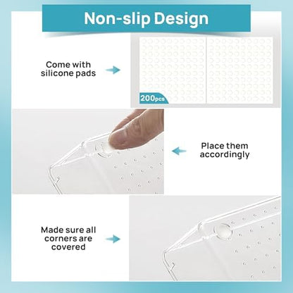 Vtopmart 44 PCS Clear Plastic Drawer Organizers Set, Vanity Organizer