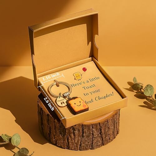 PEALICIOUS Toast Keychain for Girls New Beginnings Congratulations