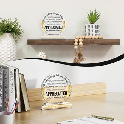 Appreciation Gifts Thank You Award Desk Decor for Coworkers Boss
