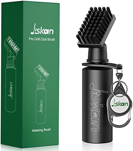 Jiskan Pro Golf Club Brush Cleaner with Retainer Clip and Squeeze