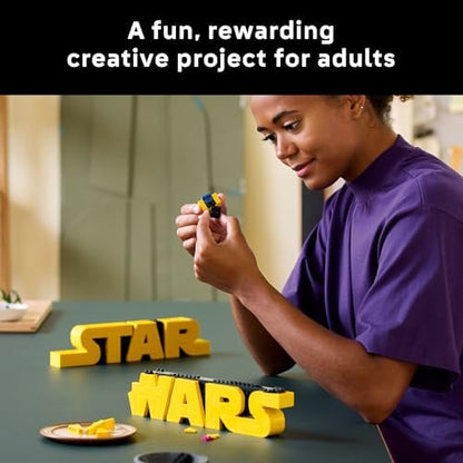 LEGO Star Wars Brick-Built Star Wars Logo - Building Set for Adults