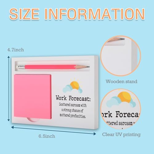 Funny Work Forecast Desk Sign Office Humor Plaque Coworker Boss Decor