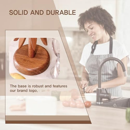 Wooden Tree Coasters, 3 Tripod Tablemats with Stands, Heat Resistant
