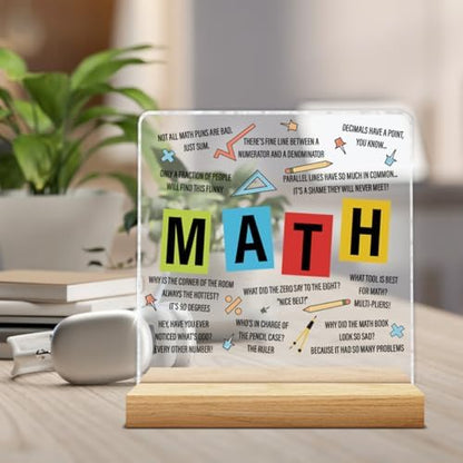 Math Teacher Gifts for Women Men, Gifts for Math Teacher Thank You