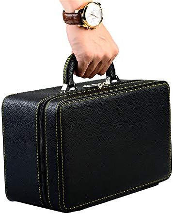 Oirlv Large 3-Layer Jewelry Travel Case with Removable Trays, Black