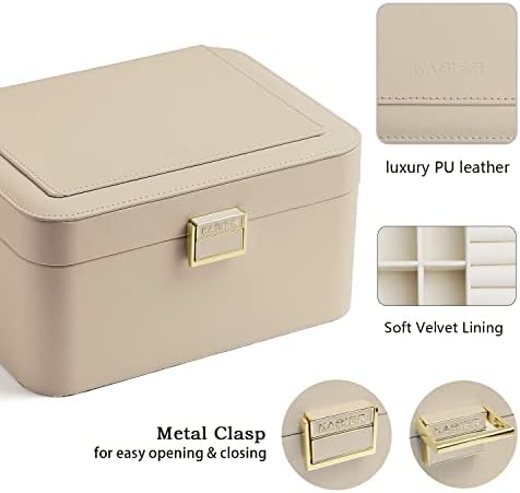 KAMIER Jewelry Organizer,2 Layer Jewelry Organizer Box for Earrings
