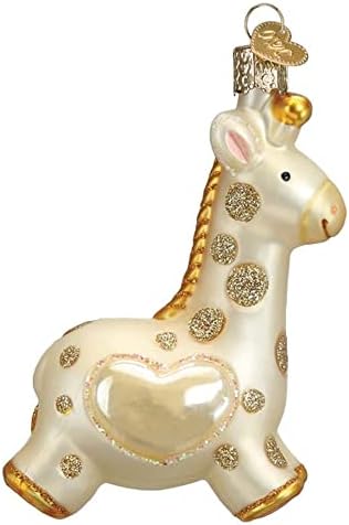 Old World Christmas Baby's Giraffe Glass Blown Ornament for Christmas