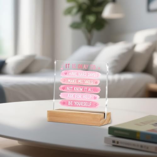 Mental Health Pink Gifts Employee Appreciation Gift Decorative Signs