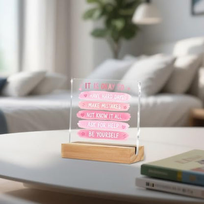 Mental Health Pink Gifts Employee Appreciation Gift Decorative Signs