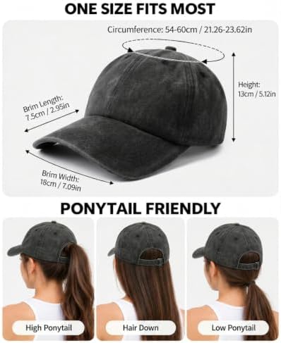 Vintage Washed Baseball Caps Birthday Gift Hats for Men Womens