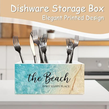 Beach Gifts for Women Men, The Beach Is My Happy Place Pen Holder for
