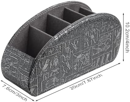 Remote Control Holder with 5 Compartments, Upgraded PU Leather TV