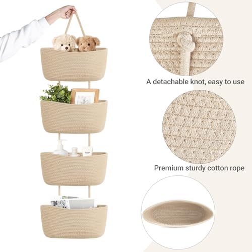 Dahey Over The Door Hanging Basket and 2 Pack Hanging Baskets Set with