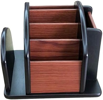 Revolving Remote control caddy,Wooden pen holder for desk office