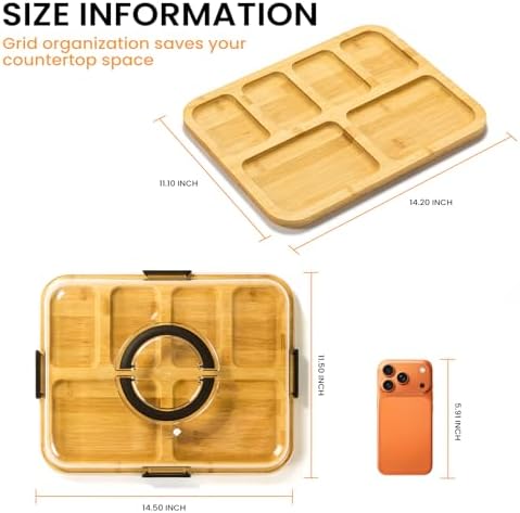 Portable Charcuterie Board with Clear Lid, Cheese & Snack Tray