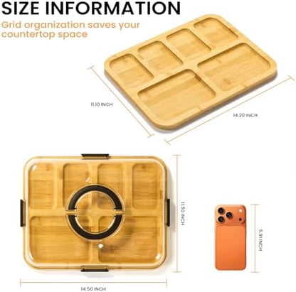 Portable Charcuterie Board with Clear Lid, Cheese & Snack Tray