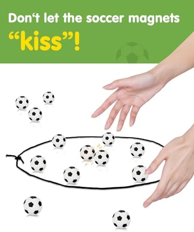 Soccer Magnetic Game with String & 20 Football-Shaped Stones