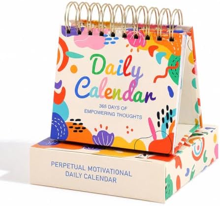 Motivational Desk Calendar Office Home Decor for Women, Daily Flip