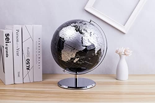 ANNOVA Metallic World Globe Black – Educational/Geographic/Modern