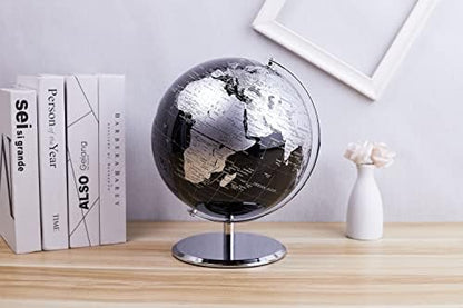 ANNOVA Metallic World Globe Black – Educational/Geographic/Modern
