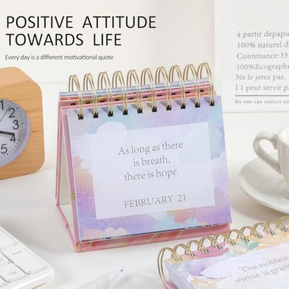 Daily Flip Calendar with Inspirational Quotes - Motivational Perpetual